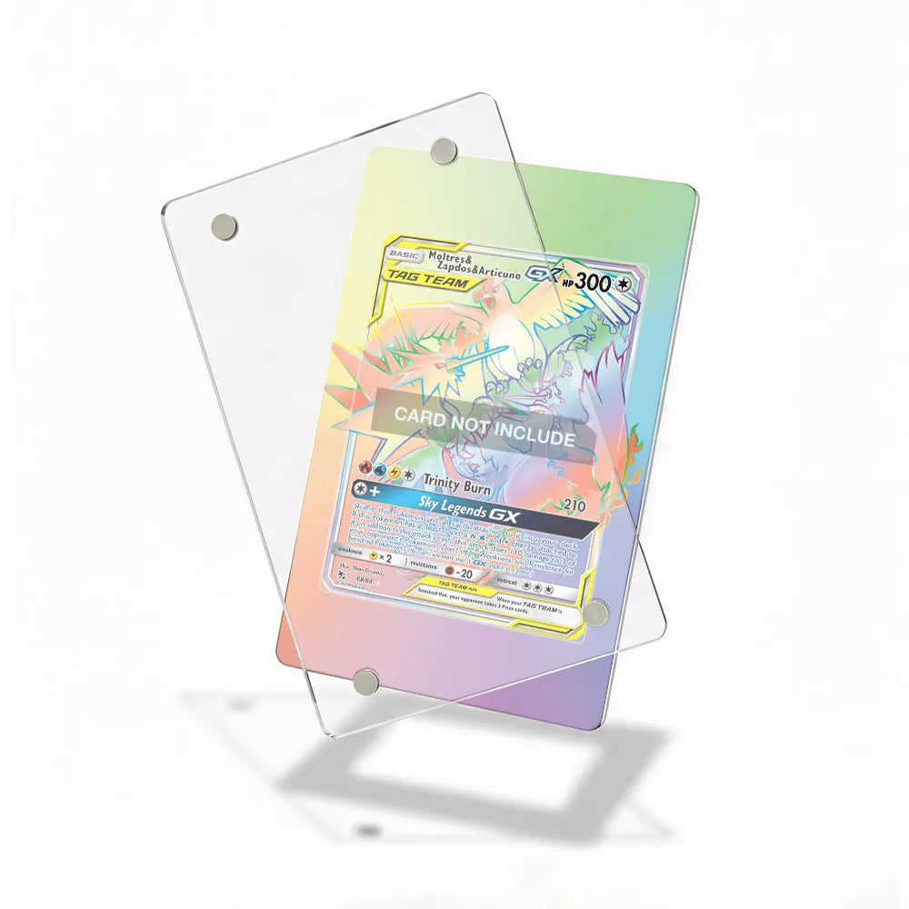 Moltres & Zapdos & Articuno GX 0069-68 Tag Team GX Rainbow Extended Art Display Cases - Magnetic Case - Detail View