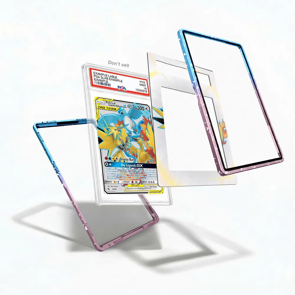 Moltres & Zapdos & Articuno GX 66-68 Extended Art Display Cases - PSA Slab Case - Detail View