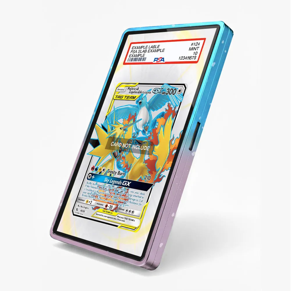Moltres & Zapdos & Articuno GX 66-68 Extended Art Display Cases - PSA Slab Case - Side View