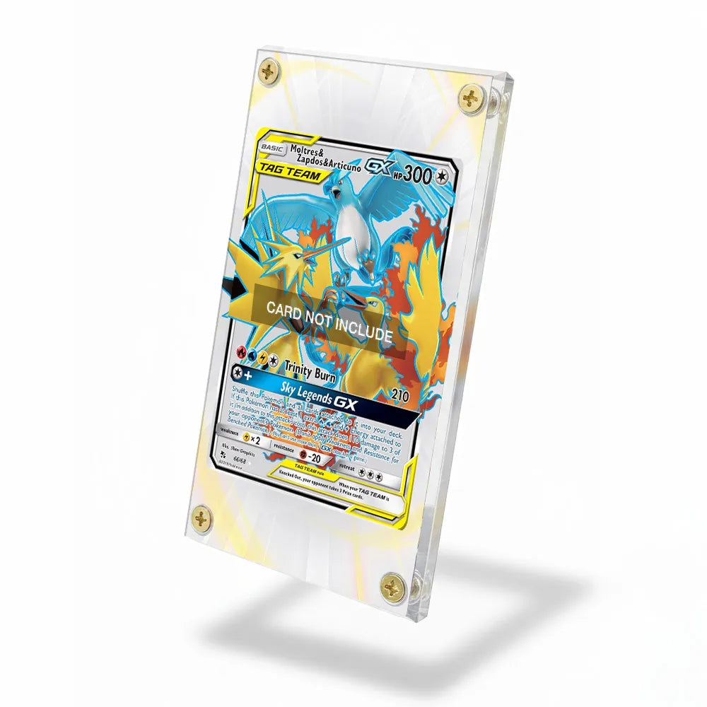 Moltres & Zapdos & Articuno GX 66-68 Extended Art Display Cases - Screws Case - Side View