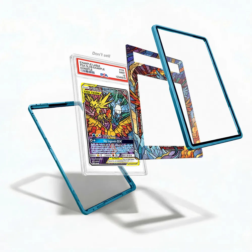 Moltres Zapdos Articuno GX SM210 Promo Extended Art Display Cases - PSA Slab Case - Detail View