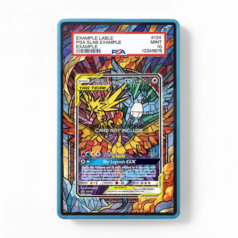 Moltres & Zapdos & Articuno GX SM210 Promo Extended Art Display Cases - PSA Graded Guard Case - Front View