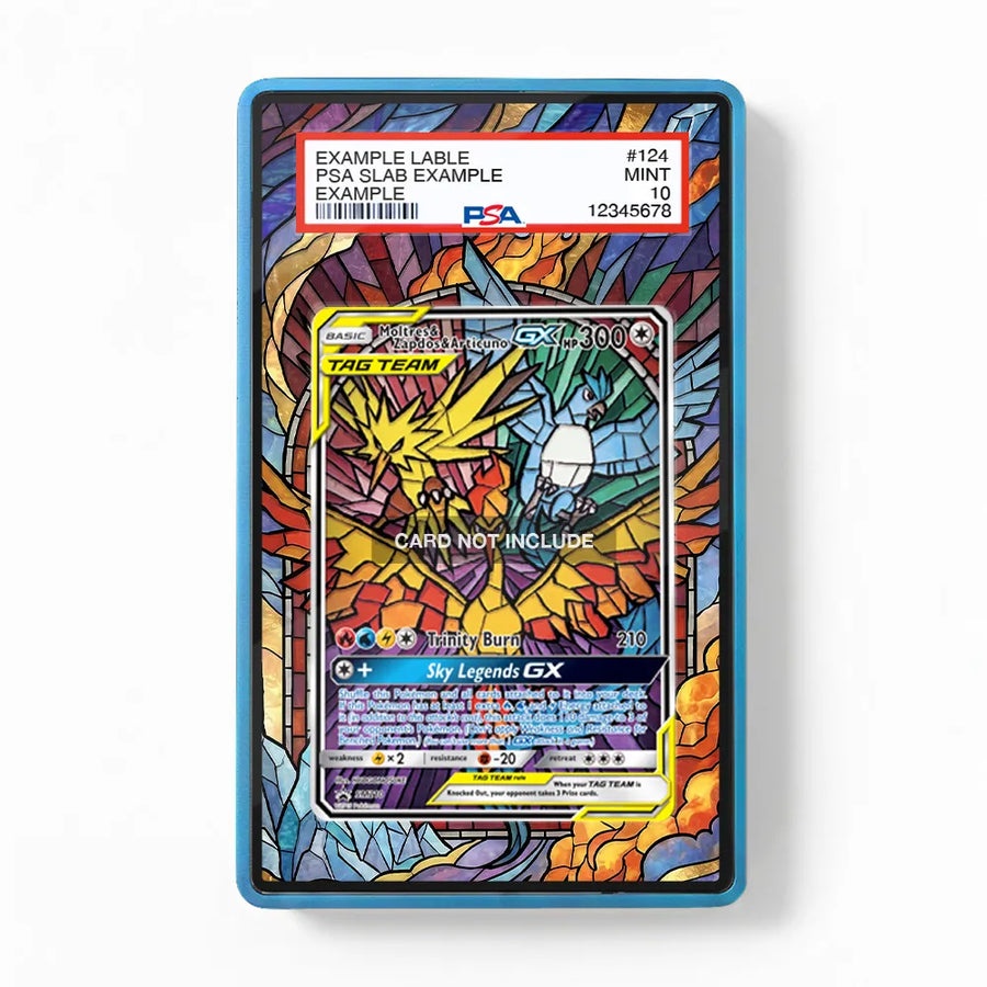 Moltres & Zapdos & Articuno GX SM210 Promo Extended Art Display Cases - PSA Slab Case - Front View