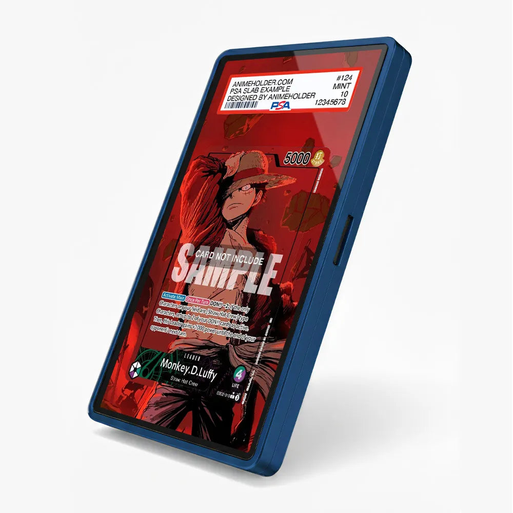 Monkey.D.Luffy EB02-010 Extra Booster Anime 25th Collection One Piece Cards Custom Art Display Cases - PSA Slab Case - Side View