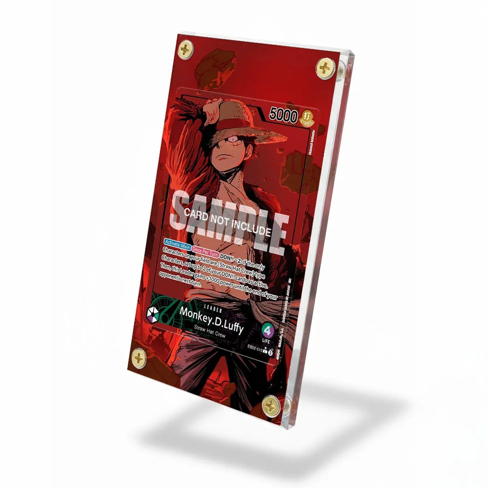 Monkey.D.Luffy EB02-010 Extra Booster Anime 25th Collection One Piece Cards Custom Art Display Cases - Screws Case - Side View