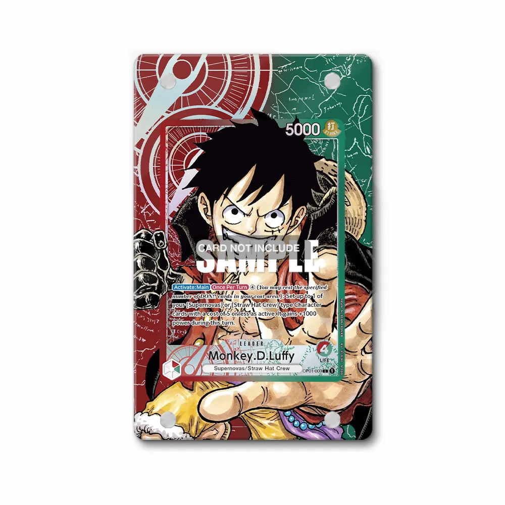 Monkey.D.Luffy OP01-003 Romance Dawn One Piece Cards Extended Art Display Cases - Magnetic Case - Front View