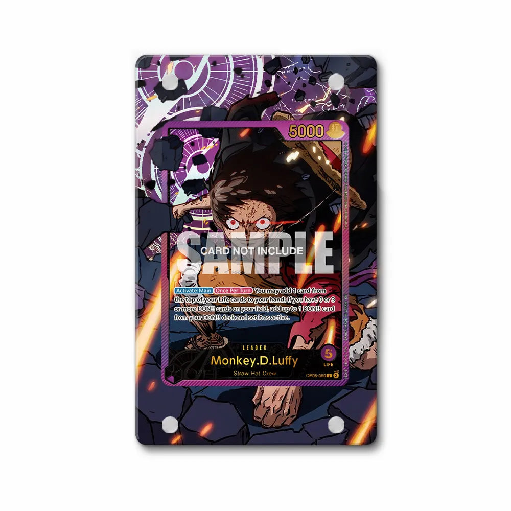 Monkey.D.Luffy OP05-060 Anime 25th Collection One Piece Cards Extended Art Display Cases - Magnetic Case - Front View