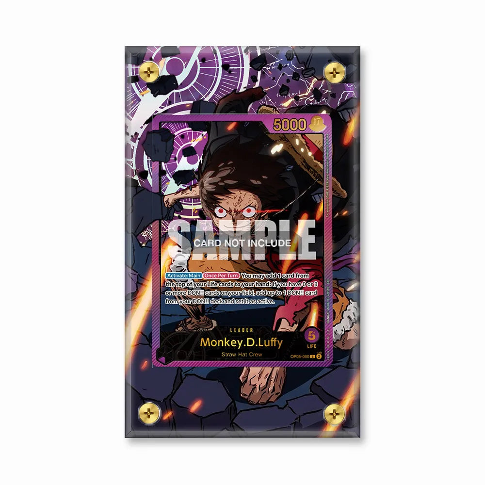 Monkey.D.Luffy OP05-060 Anime 25th Collection One Piece Cards Extended Art Display Cases - Screws Case - Front View