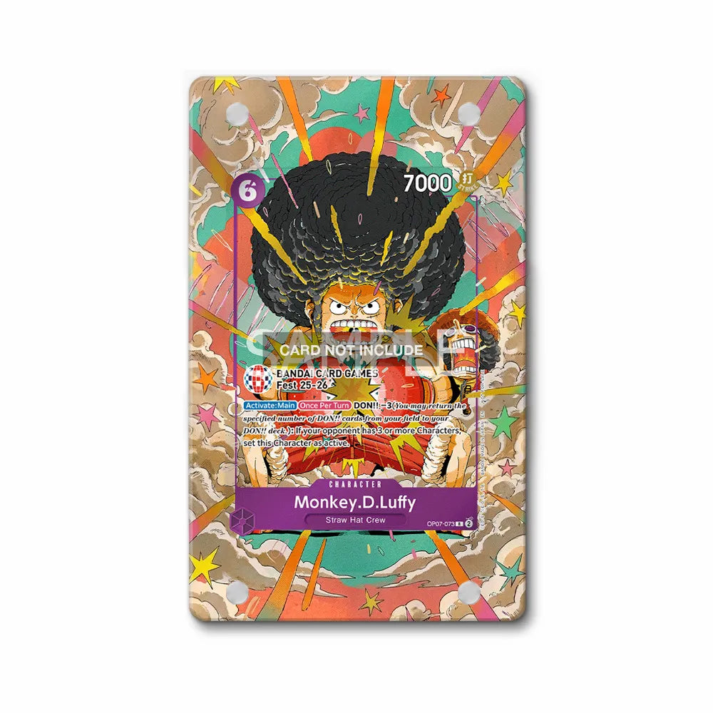 Monkey.D.Luffy OP07-073 BANDAI Card Games Fest 25-26 One Piece Cards Extended Art Display Cases - Magnetic Case - Front View