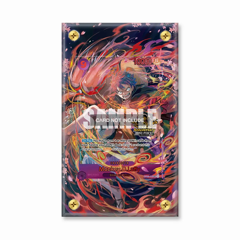 Monkey.D.Luffy OP09-119 3rd Anniversary One Piece Cards Extended Art Display Cases - Screws Case - Front View