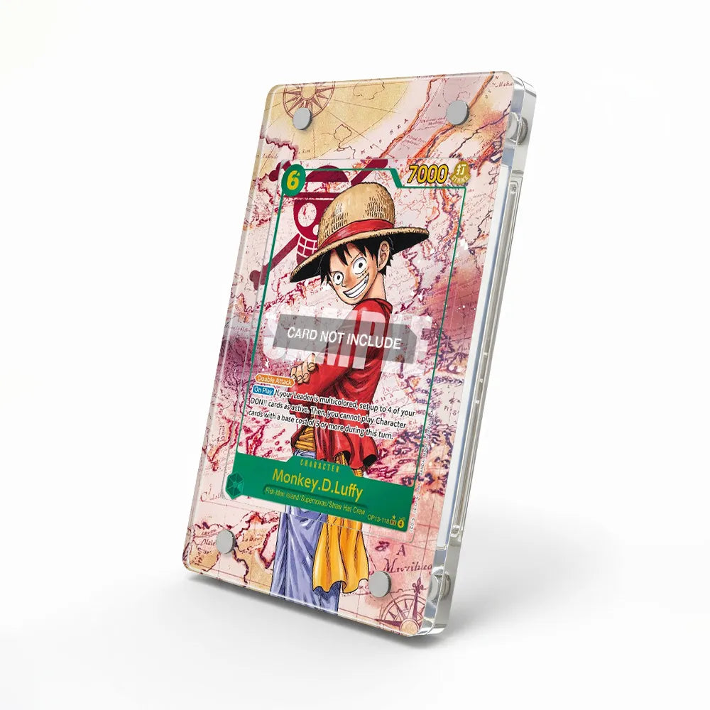 Monkey.D.Luffy OP13-118 Paramount War Extended Art Display Cases - Magnetic Case - Side View