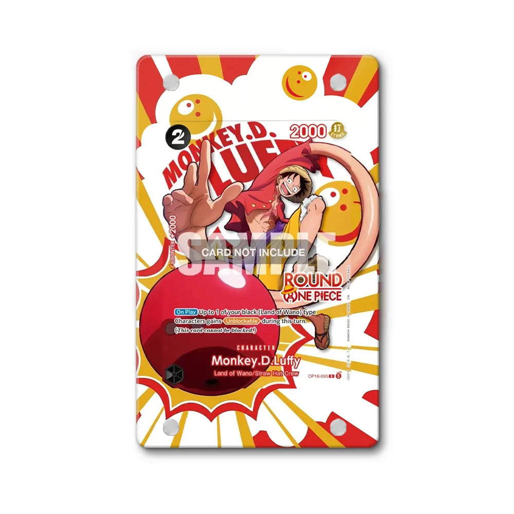Monkey.D.Luffy OP16-095 Round1 Promo One Piece Cards Extended Art Display Cases - Magnetic Case - Front View