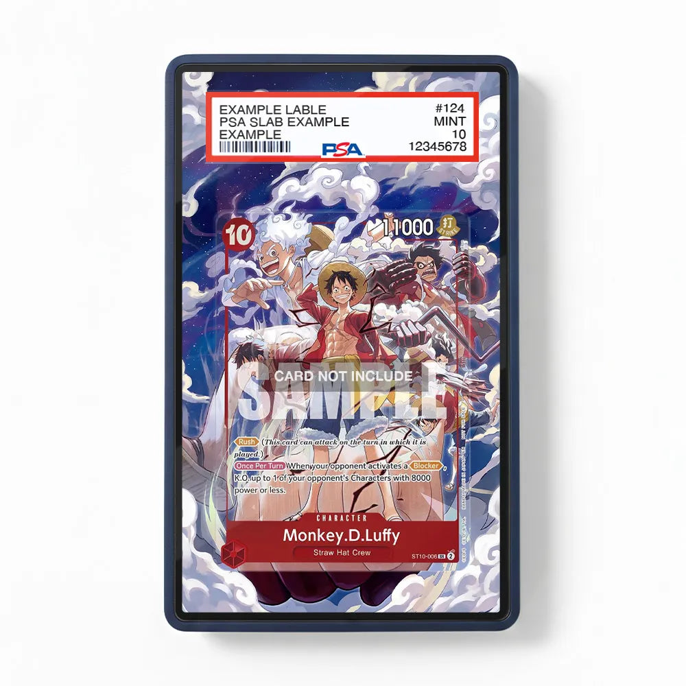 Monkey D Luffy ST10-006 One Piece Dallas Promo Extended Art Display Cases - PSA Slab Case - Front View