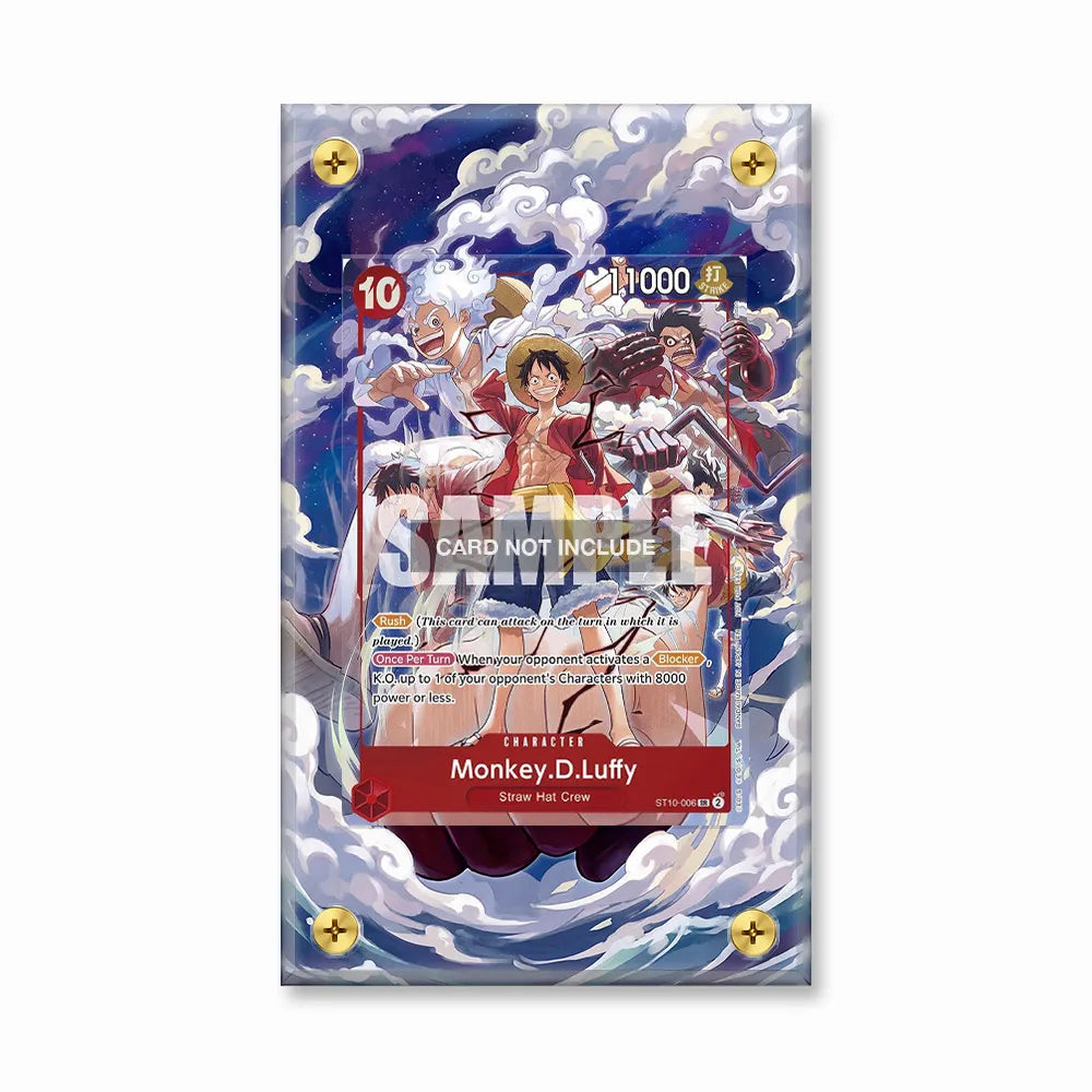 Monkey D Luffy ST10-006 One Piece Dallas Promo Extended Art Display Cases - Screws Case - Front View