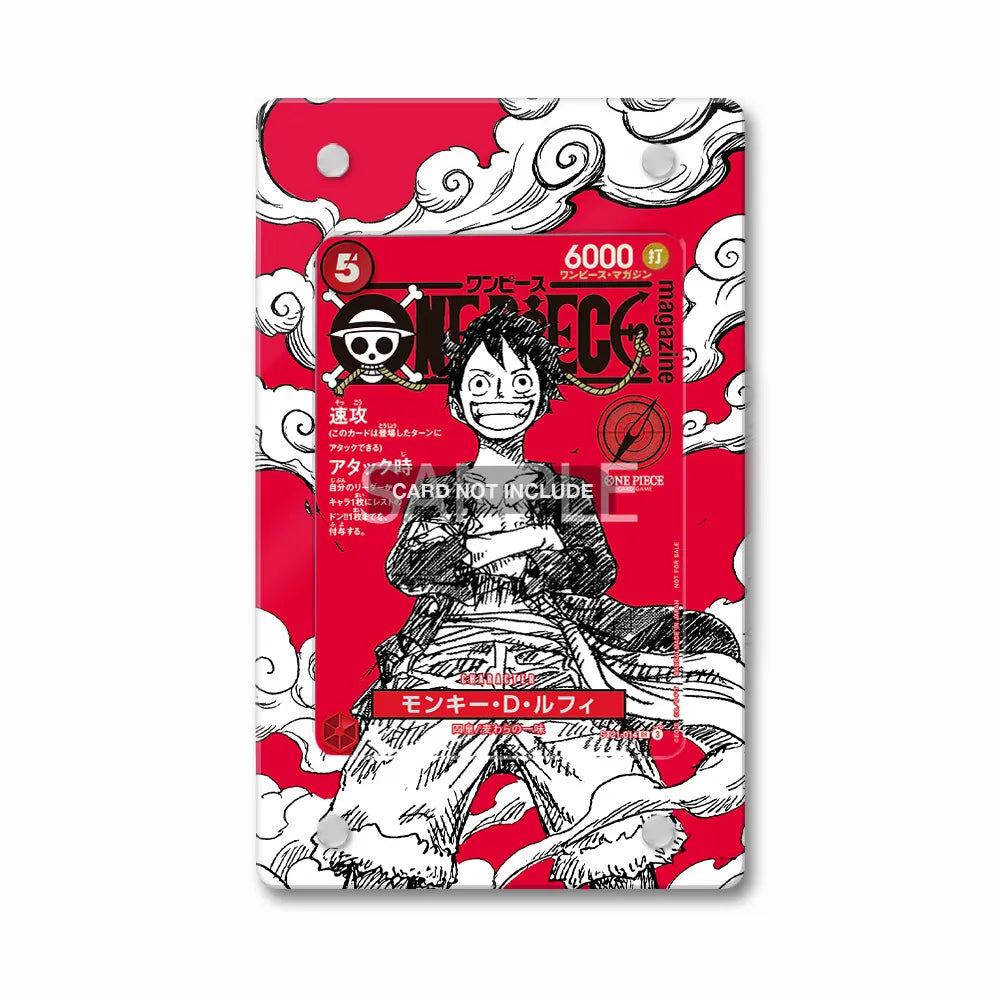 Monkey D. Luffy 001-OP-01 One Piece Card Game Extended Art Display Cases - PSA Slab Case - Front View