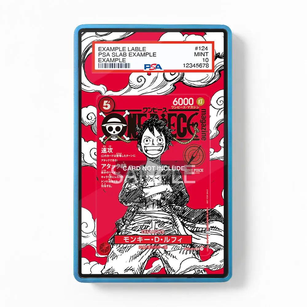 Monkey D. Luffy 001-OP-01 One Piece Card Game Extended Art Display Cases - PSA Slab Case - Front View
