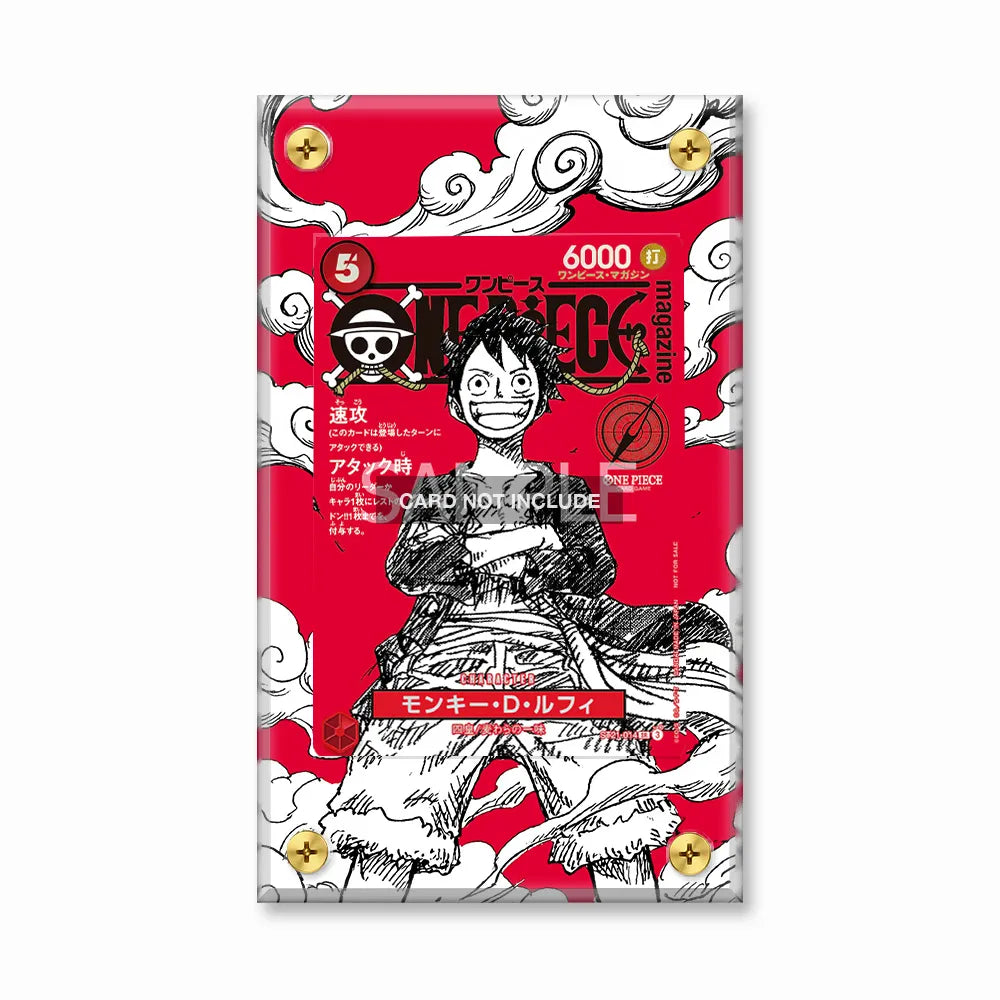 Monkey D. Luffy 001-OP-01 One Piece Card Game Extended Art Display Cases - Screws Case - Front View