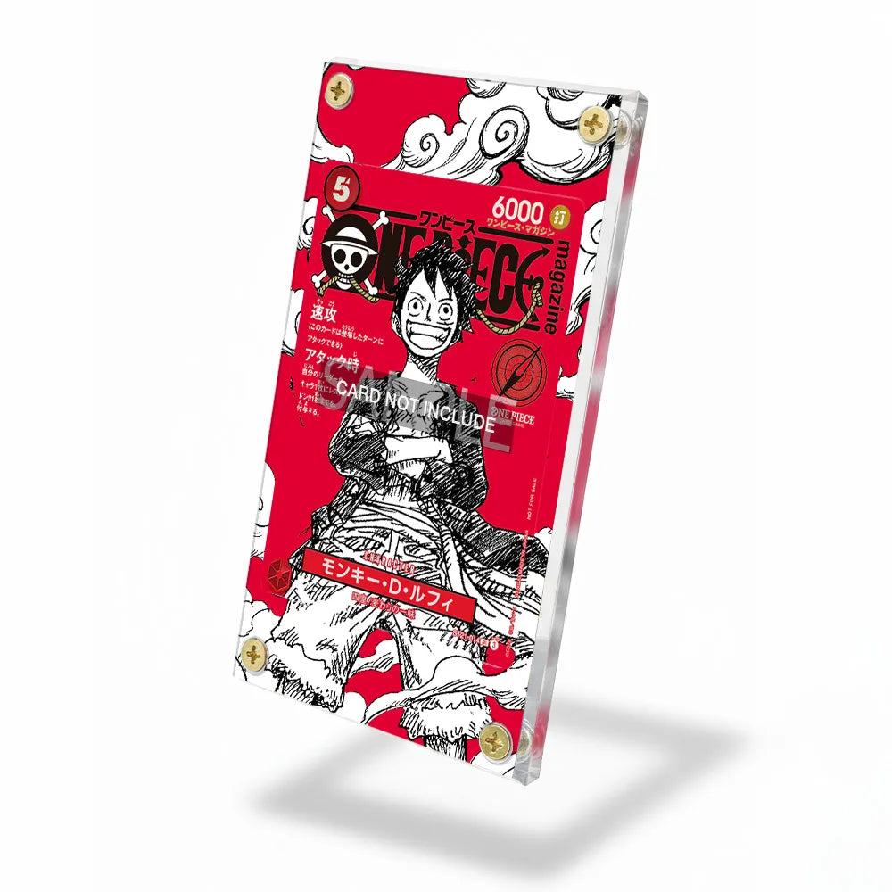 Monkey D. Luffy 001-OP-01 One Piece Card Game Extended Art Display Cases - Screws Case - Side View