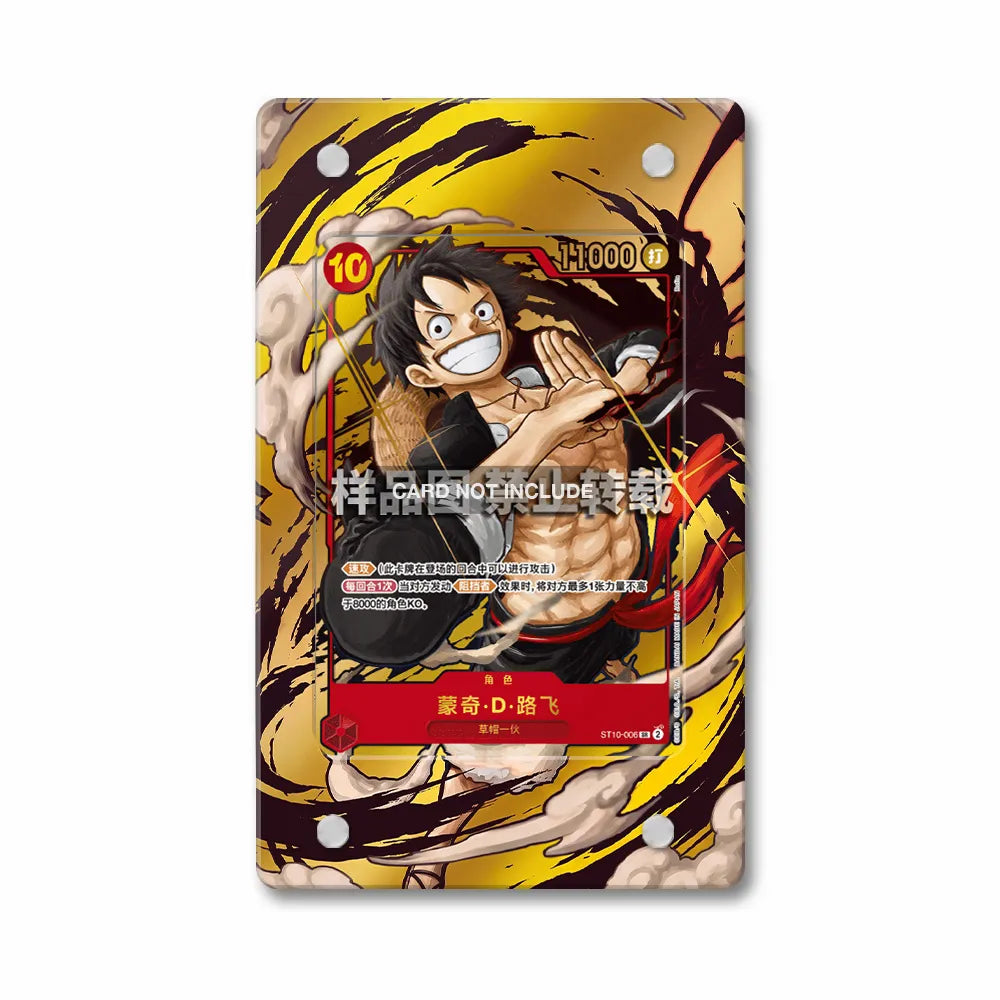 Monkey D. Luffy 006 1st Anniversary Set Extended Art Display Cases - PSA Slab Case - Front View