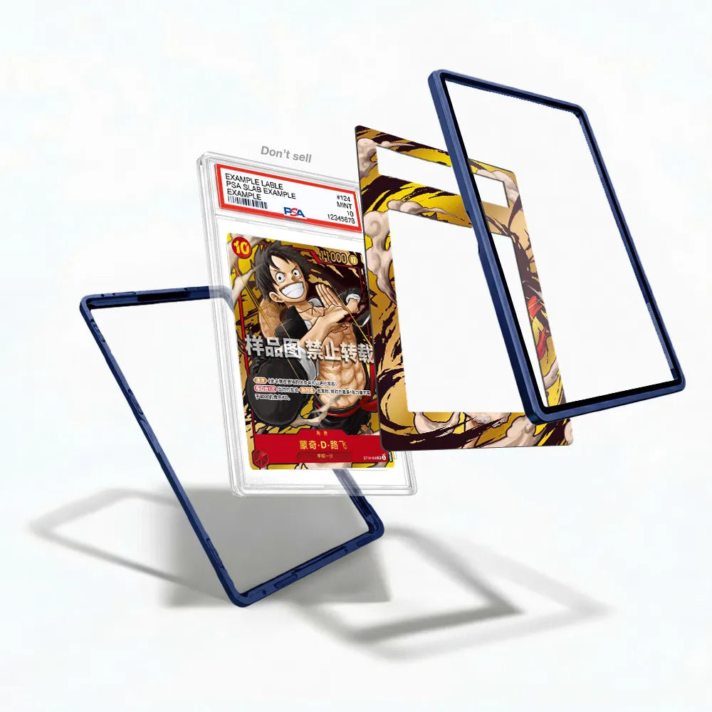 Monkey D. Luffy 006 1st Anniversary Set Extended Art Display Cases - PSA Slab Case - Detail View