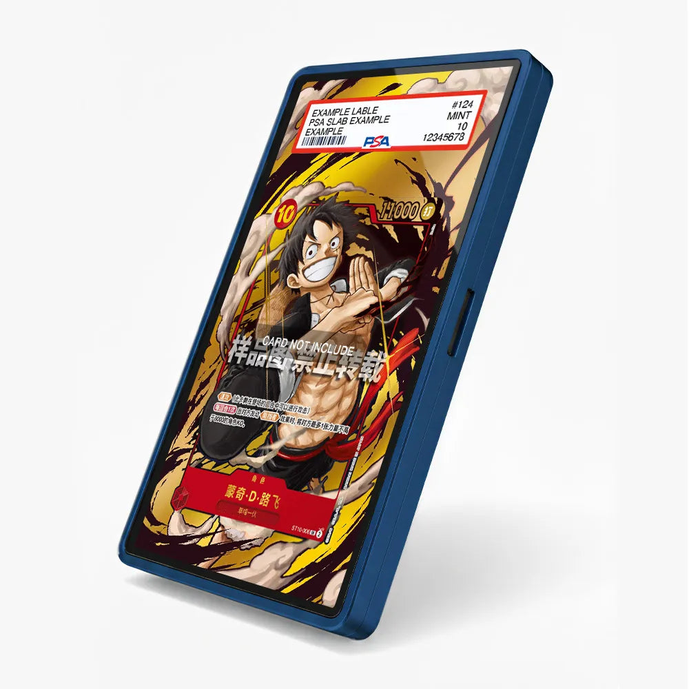 Monkey D. Luffy 006 1st Anniversary Set Extended Art Display Cases - PSA Slab Case - Side View