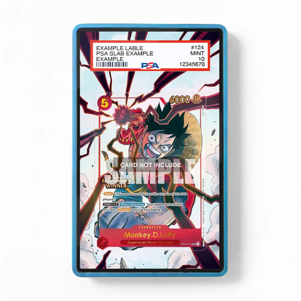 Monkey D. Luffy 012 3rd Anniversary Winners Extended Art Display Cases - PSA Slab Case - Front View