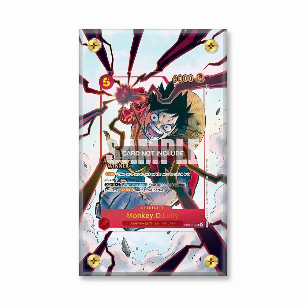 Monkey D. Luffy 012 3rd Anniversary Winners Extended Art Display Cases - Screws Case - Front View