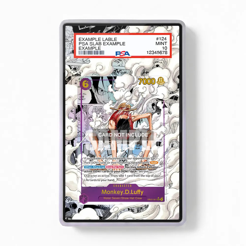 Monkey D Luffy EB02-061 Extended Art Display Cases - PSA Graded Guard Case - Front View