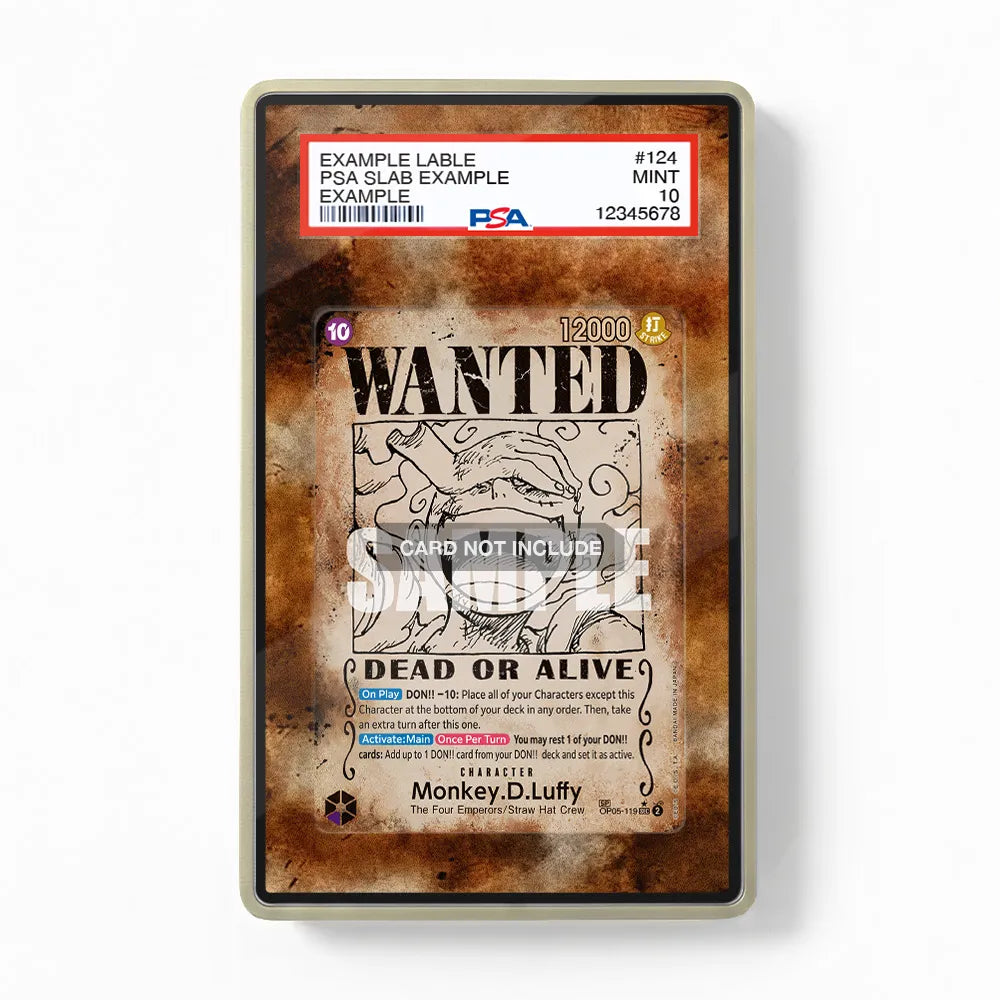 Monkey D Luffy OP05-119-1 Extended Art Display Cases - PSA Graded Guard Case - Front View