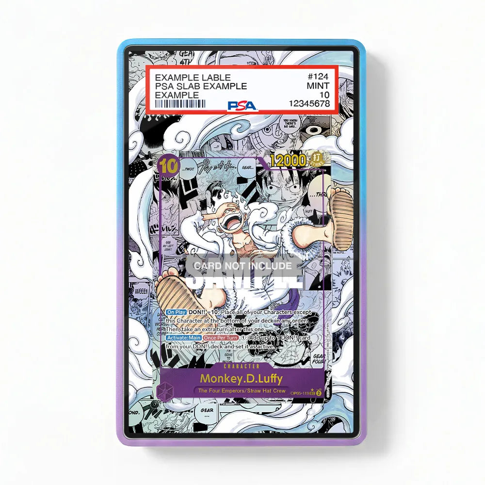 Monkey D Luffy OP05-119 Extended Art Display Cases - PSA Graded Guard Case - Front View