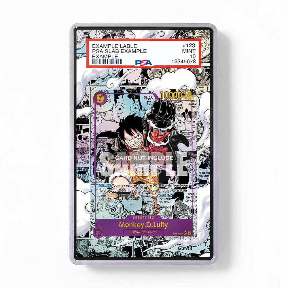 Monkey D Luffy OP09-119 Extended Art Display Cases - PSA Graded Guard Case - Front View