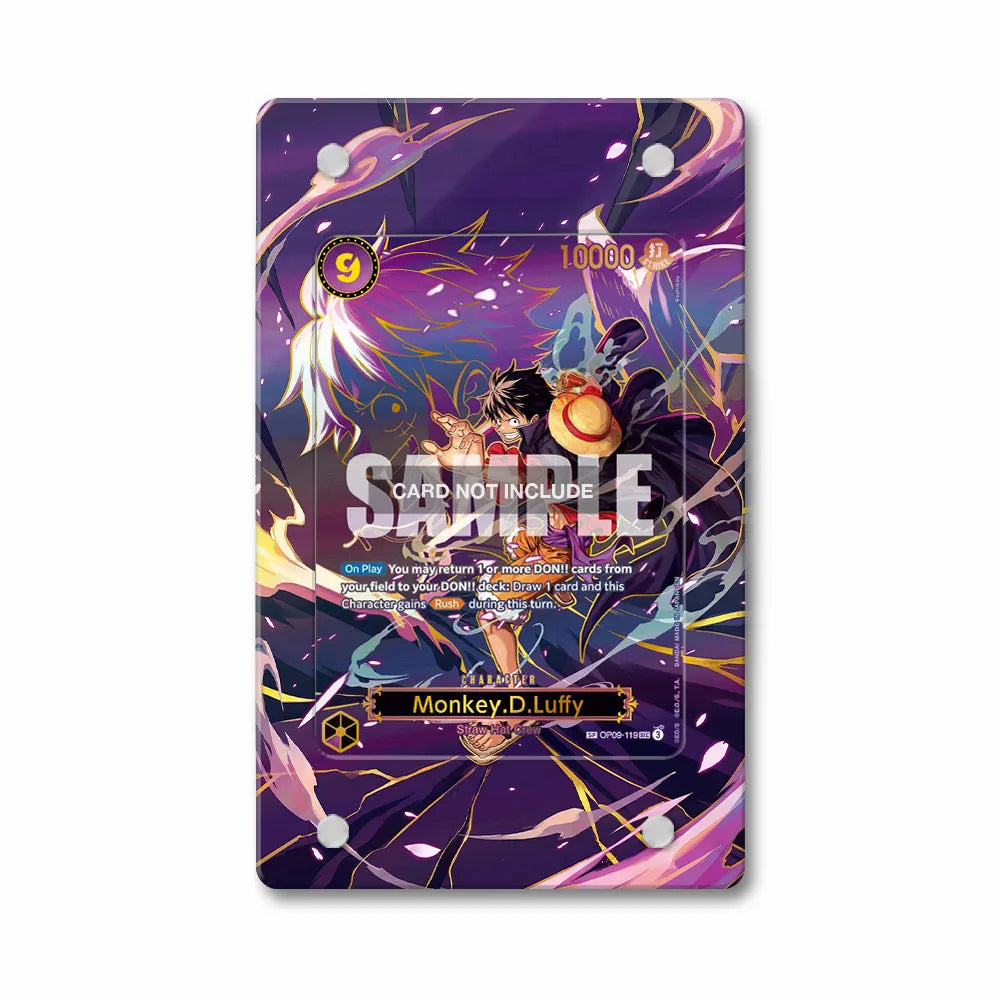 Monkey D Luffy OP09-119 Special Rare SP OP13 Extended Art Display Cases - Magnetic Case - Front View