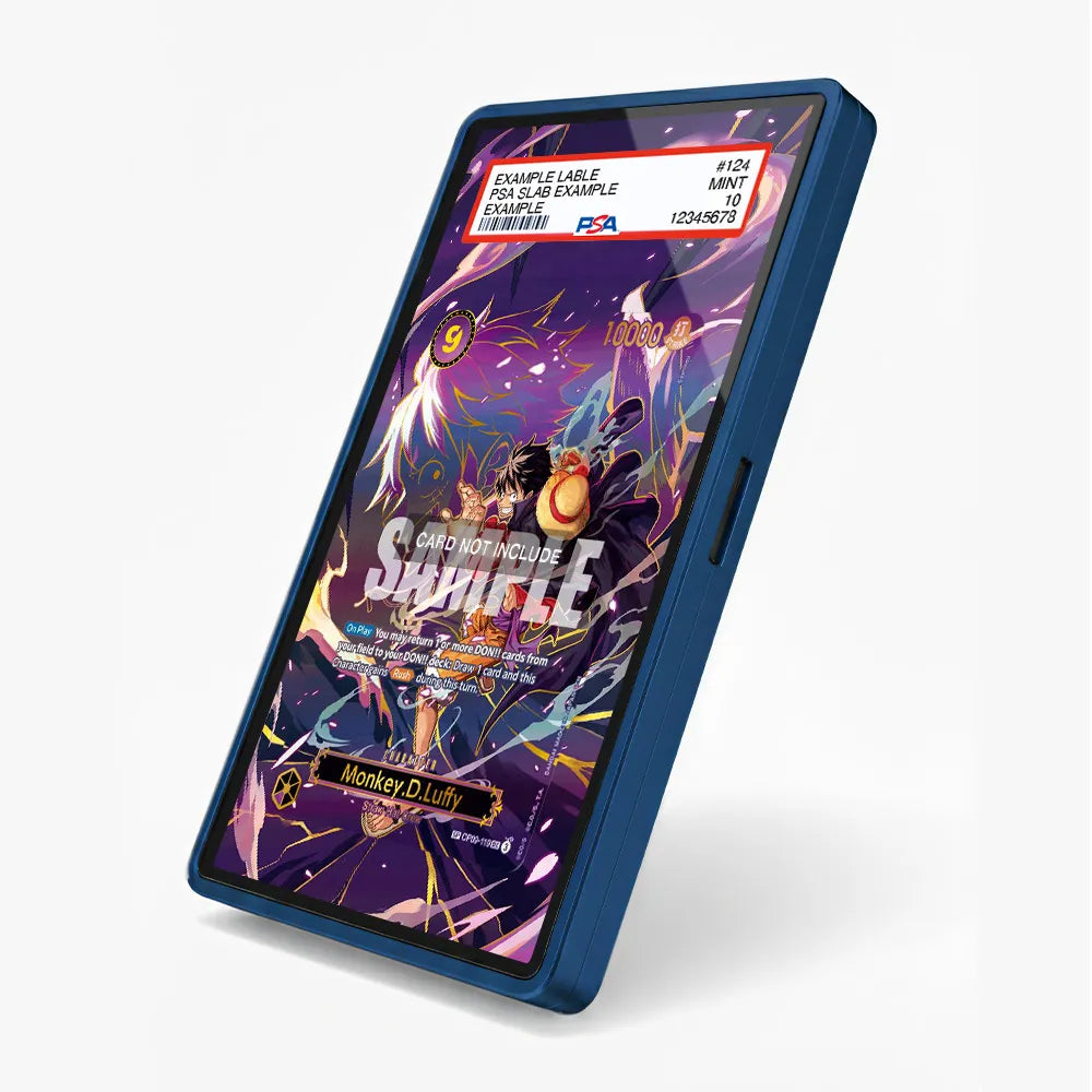Monkey D Luffy OP09-119 Special Rare SP OP13 Extended Art Display Cases - PSA Slab Case - Side View