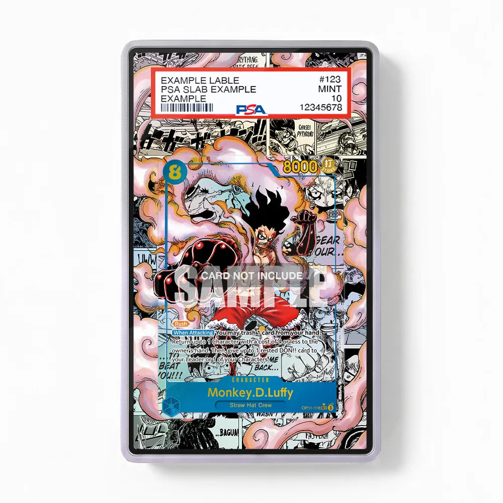 Monkey D Luffy OP11-118 Extended Art Display Cases - PSA Graded Guard Case - Front View