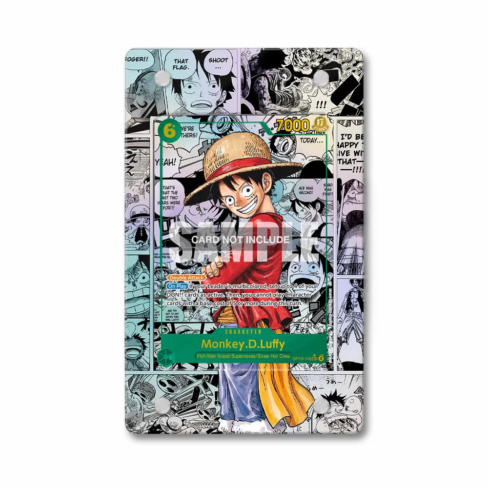 Monkey D Luffy OP13-118 Extended Art Display Cases - PSA Graded Guard Case - Front View