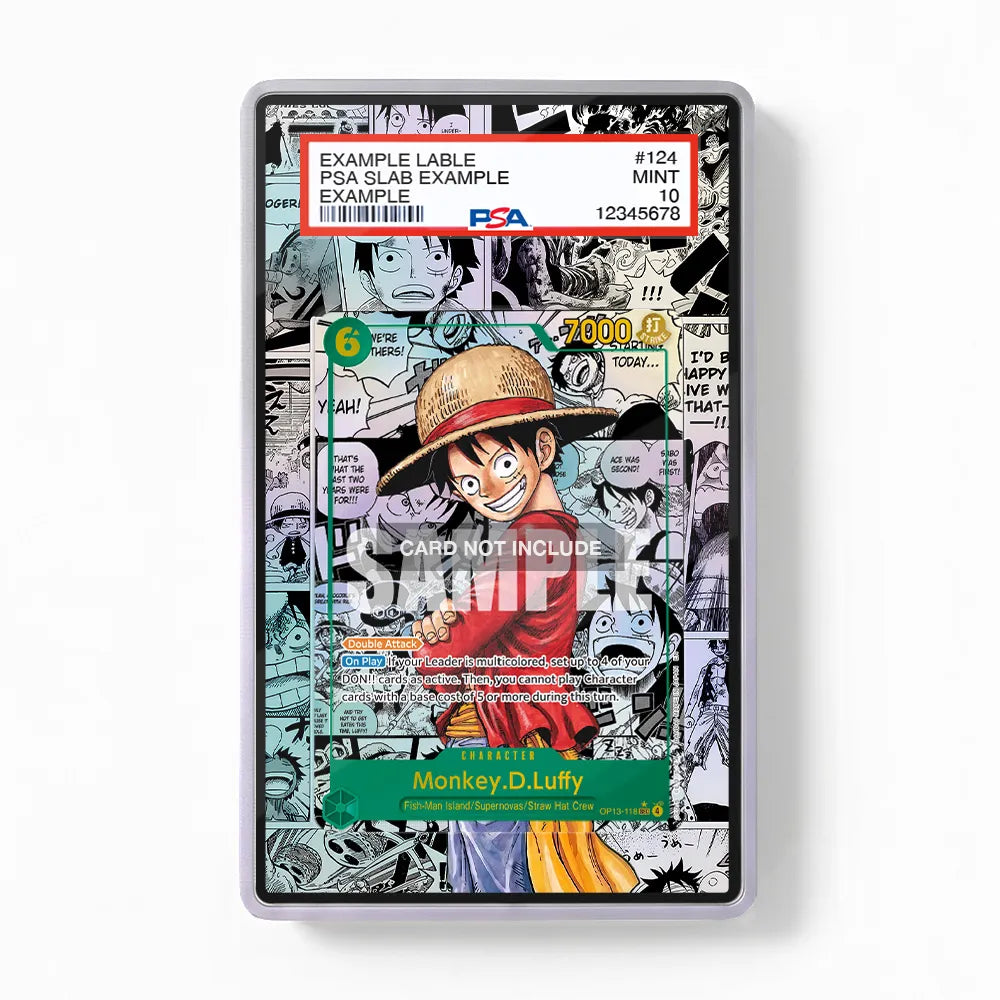 Monkey D Luffy OP13-118 Extended Art Display Cases - PSA Graded Guard Case - Front View