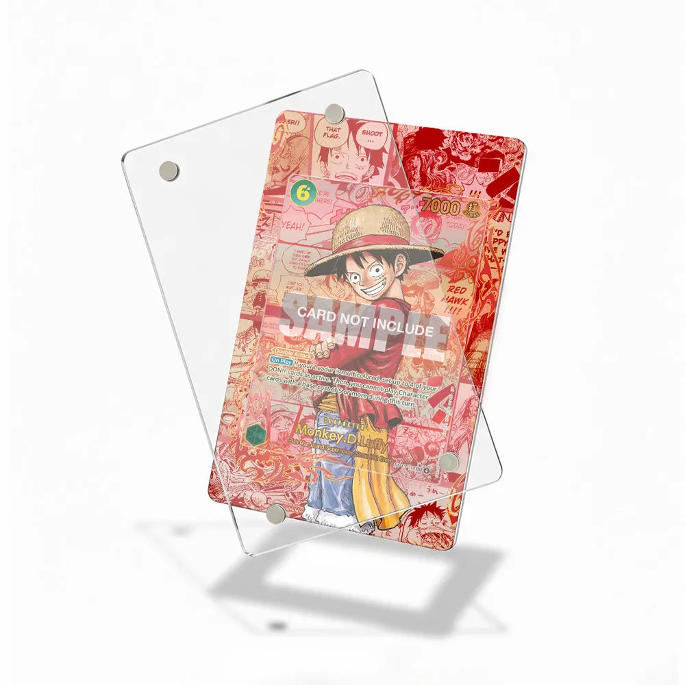 Monkey D. Luffy OP13-118 Red Manga OP13-Carrying On His Will Extended Art Display Cases - Magnetic Case - Detail View