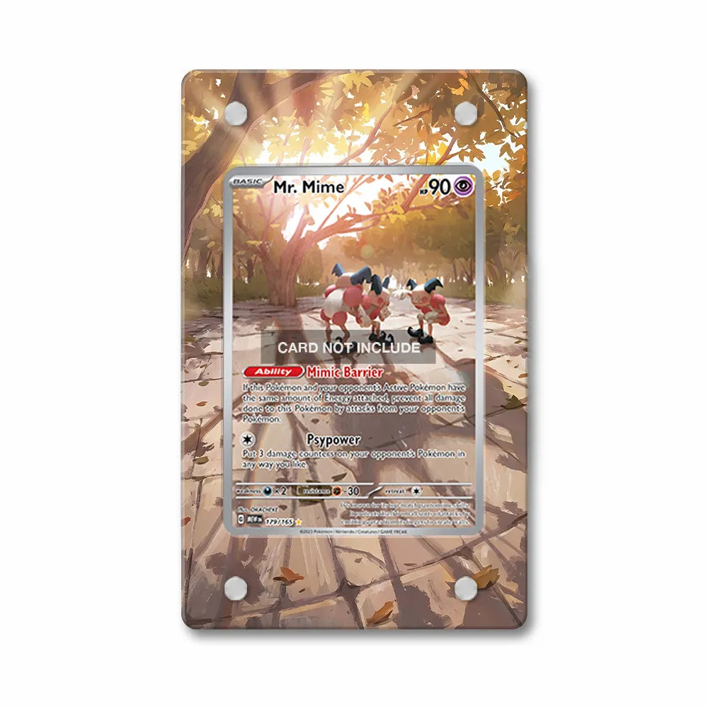 Mr. Mime 179-165 IR AR Pokemon 151 Extended Art Display Cases - Magnetic Case - Front View