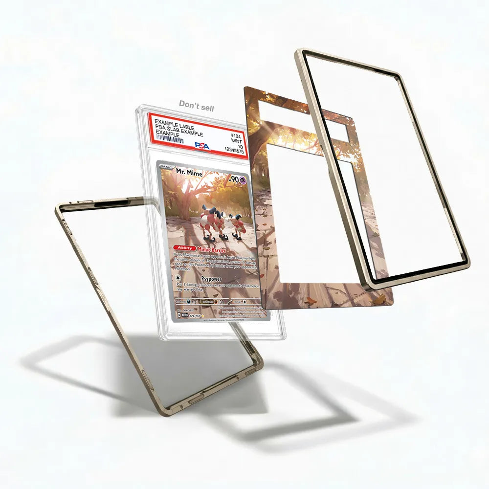 Mr. Mime 179-165 IR AR Pokemon 151 Extended Art Display Cases - PSA Slab Case - Detail View