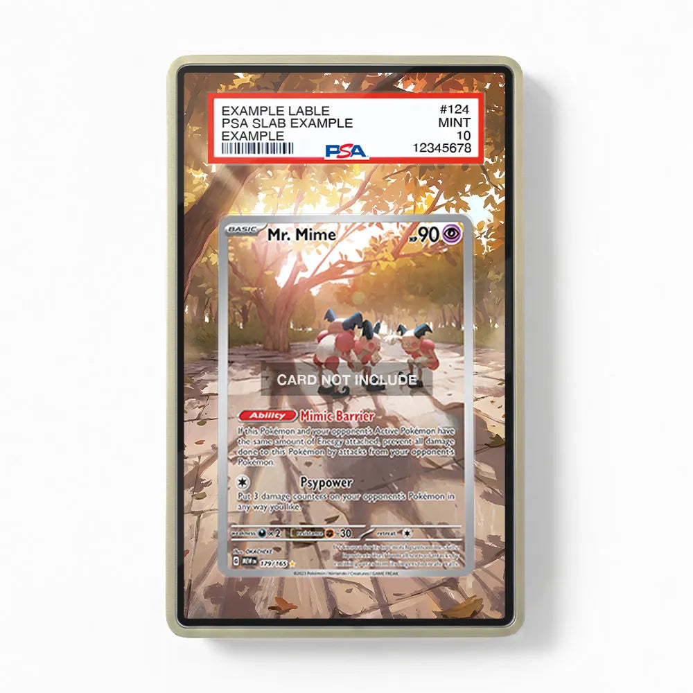 Mr. Mime 179-165 IR AR Pokemon 151 Extended Art Display Cases - PSA Slab Case - Front View