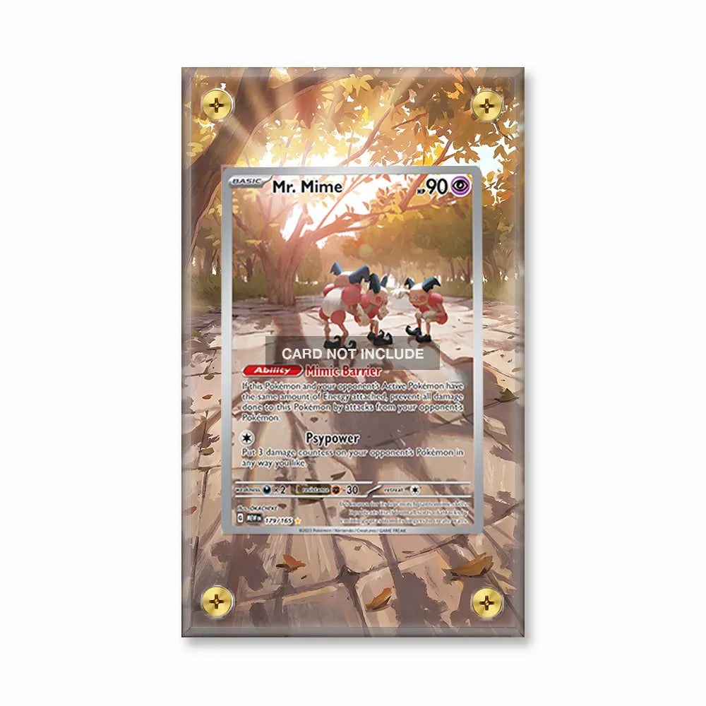 Mr. Mime 179-165 IR AR Pokemon 151 Extended Art Display Cases - Screws Case - Front View