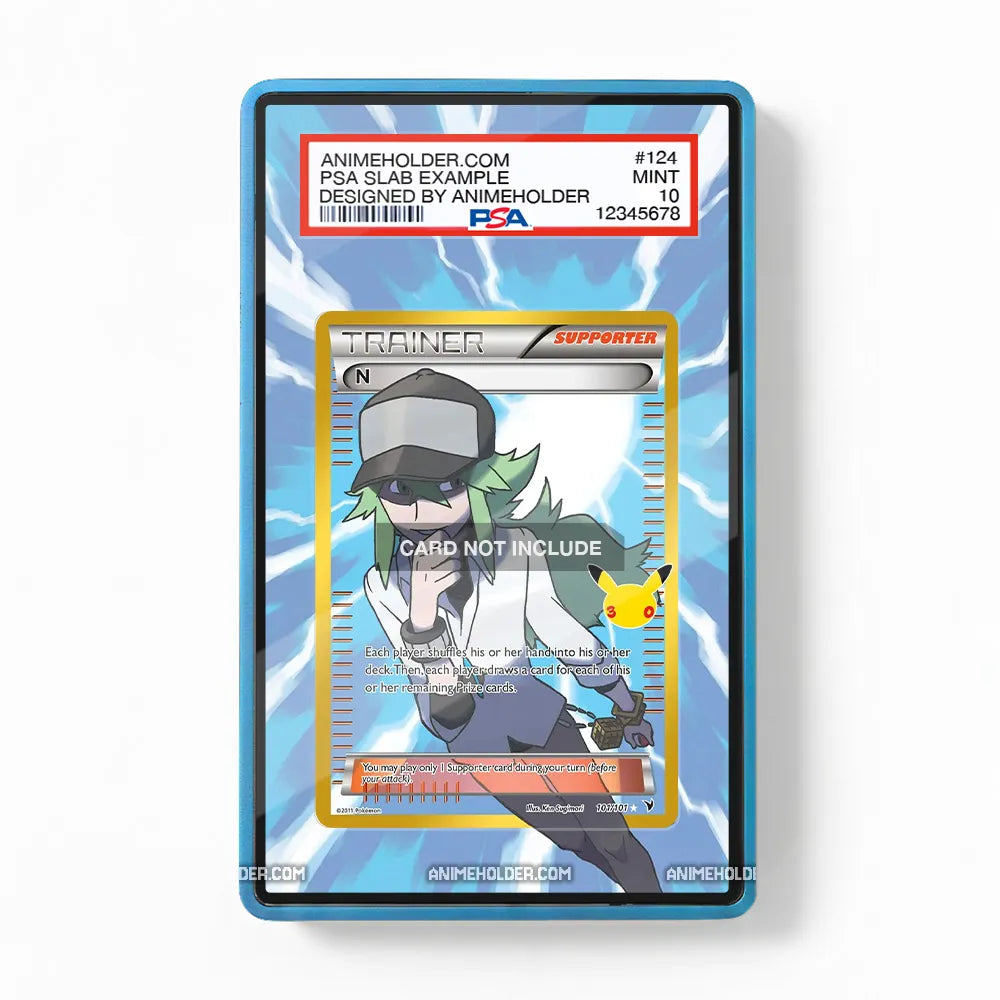 N 101-101 30th Anniversary Pokemon Cards Custom Art Display Cases - PSA Slab Case - Front View