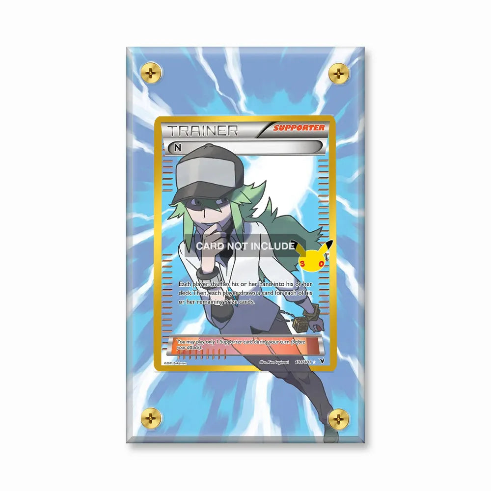 N 101-101 30th Anniversary Pokemon Cards Custom Art Display Cases - Screws Case - Front View