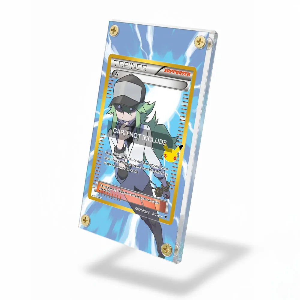 N 101-101 30th Anniversary Pokemon Cards Custom Art Display Cases - Screws Case - Side View