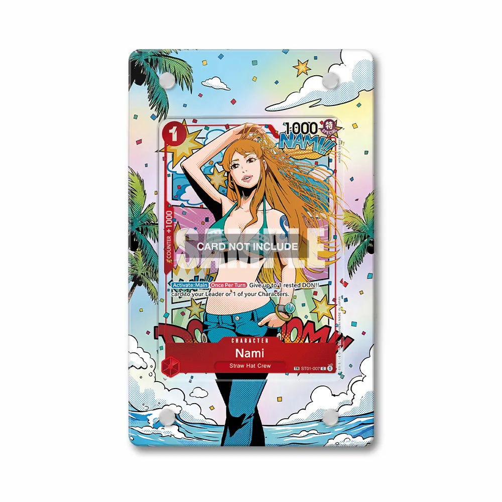 Nami 012 Straw Hat Crew Extended Art Display Cases - PSA Slab Case - Front View