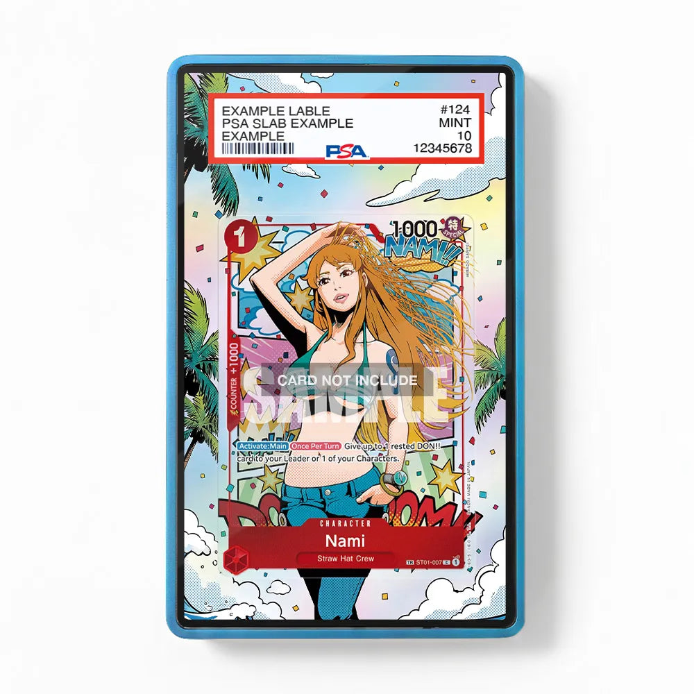 Nami 012 Straw Hat Crew Extended Art Display Cases - PSA Slab Case - Front View