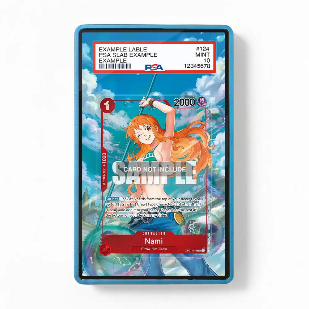Nami OP01-016 One Piece Card Game Extended Art Display Cases - PSA Slab Case - Front View