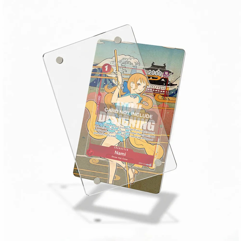 Nami OP01-016 Romance Dawn One Piece Cards Custom Art Display Cases - Magnetic Case - Detail View