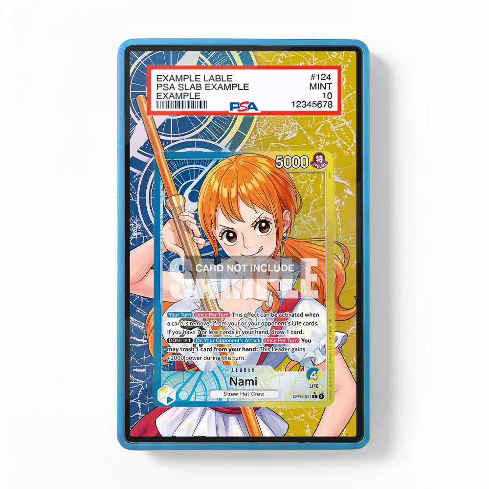 Nami OP11-041 Special Extended Art Display Cases - PSA Slab Case - Front View