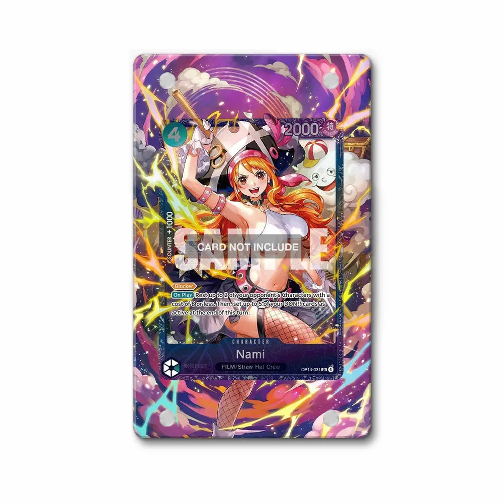 Nami OP14-031 FILM-Sraw Hat Crew One Piece Cards Custom Art Display Cases - Magnetic Case - Front View